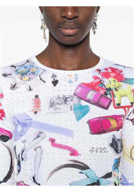 White printed What's In My Bag top CHOPOVA LOWENA - women CHOPOVA LOWENA | 2305MLT